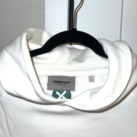 FEAR OF GOD ESSENTIALS 3D Silicon Applique Pullover Hoodie White L - Picture 6 of 11